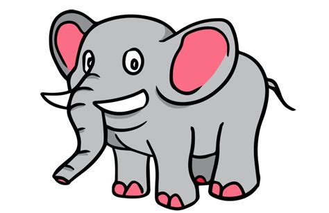 Clip Art Of Cute Cartoon Elephant Free Image Download