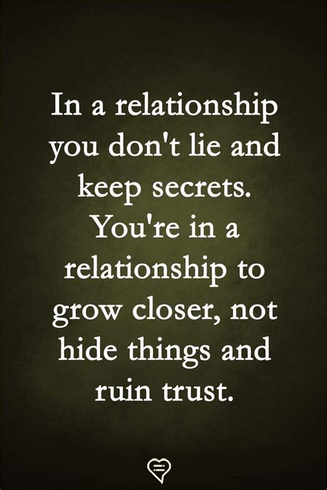 In A Relationship You Dont Lie And Keep Secrets Citazioni Parole