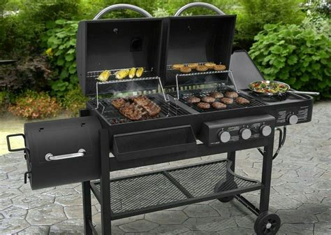 The barbeque staples are reliable and the perfect tool to entertain hungry friends and impatient family members. Smoke Hollow Combination 30,000 BTU Gas + Charcoal