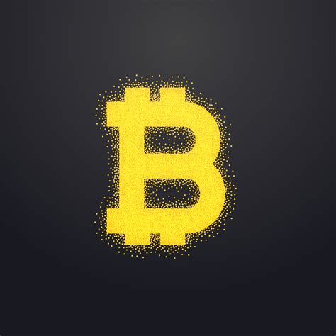 Bitcoins Gold Icon Design Made With Particles Download Free Vector