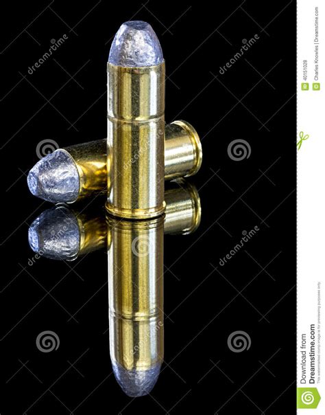 Two Bullets For A Pistol Stock Photo Image Of Ammunition 40151028