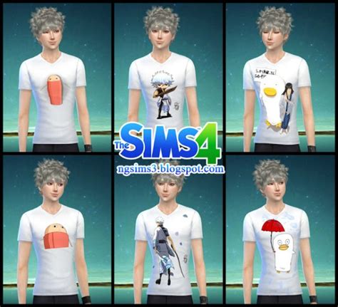 Ng Sims 3 7 Gintama T Shirt Sims 4 Downloads