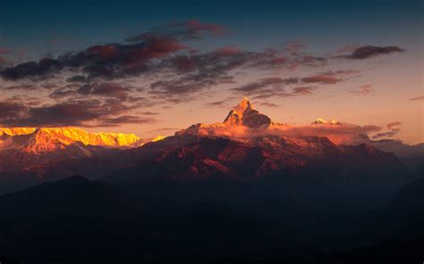 Himalayas Cloudy Mountains Top Hd 4k Wallpaper