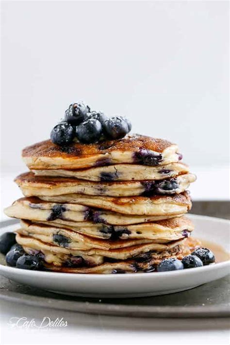 Blueberry Ricotta Pancakes Cafe Delites