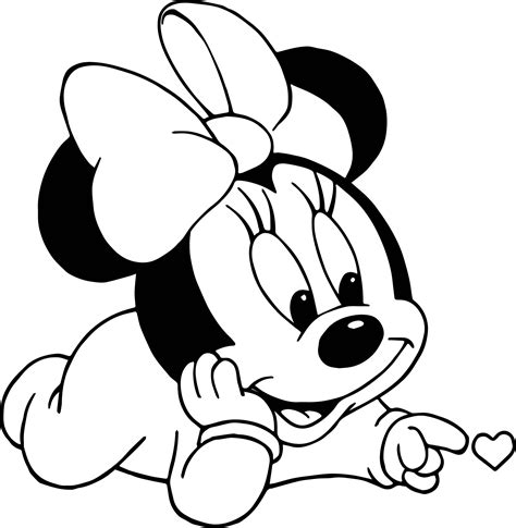 Infant Baby Minnie Mouse Coloring Pages Kidsworksheetfun