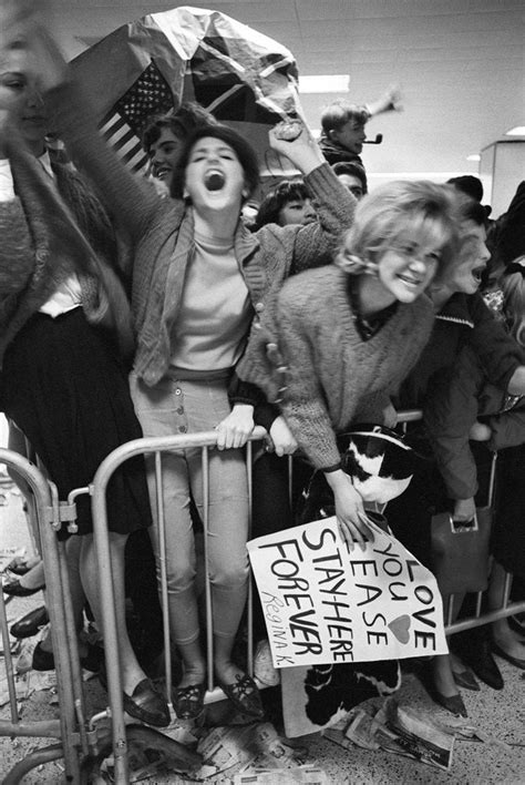 Screaming Girls Welcome The Beatles At New York City Airport Photo By