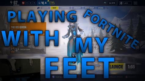Playimg Fortnite With My Feet Youtube
