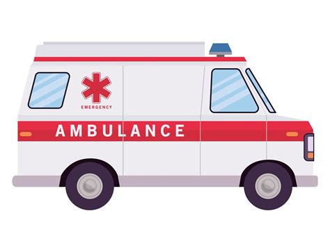 Ambulance Paramedic Car Side View Vector Design 1818427 Vector Art At