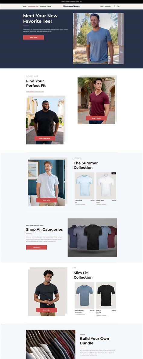 Fresh Clean Threads Ecommerce Website Design Gallery And Tech Inspiration
