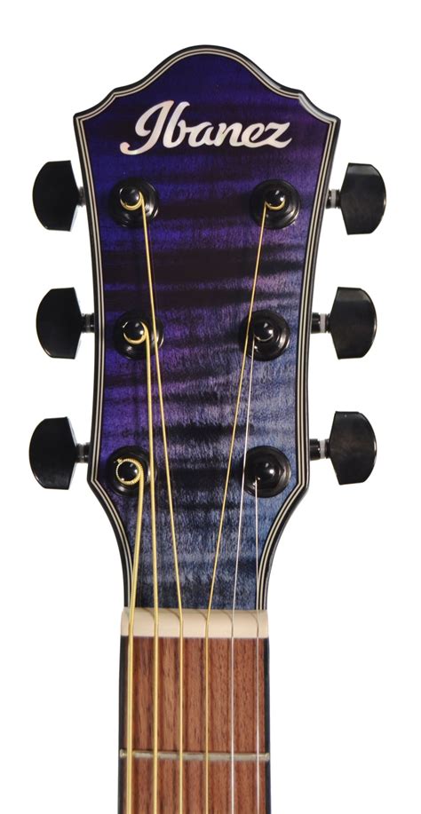 Ibanez Aewc32fm Psf Shallow Body Acousticelectric Guitar Purple Sunset