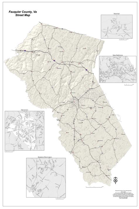 Fauquier County Va Wall Map Ph