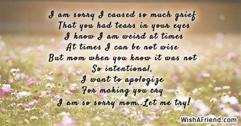 i am sorry messages for mom