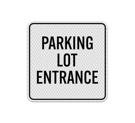 Shop For Parking Lot Entrance Aluminum Sign Diamond Reflective