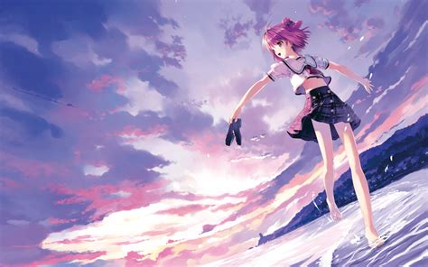 Tags Barefoot Happy Odango Pink Hair Red Eyes