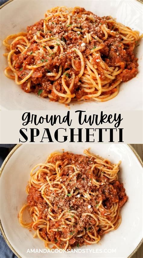 Turkey Spaghetti Recipe Ground Turkey Spaghetti Turkey Meat