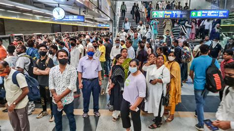 Delhi Metro Yellow Line Services Disrupted Due To Passenger On Track
