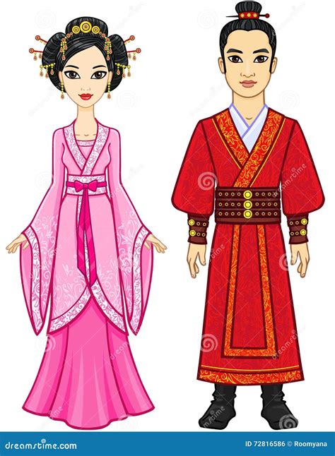 Chinese Traditional Dress Clipart Vector Traditional