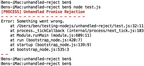 Logging And Debugging Unhandled Promise Rejections In Node Js V And Later