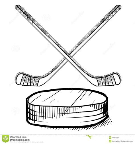 #rysunek | 440.9m people have watched this. Hockey Stick And Puck Sketch Stock Vector - Illustration ...