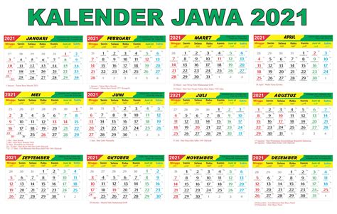 Download Kalender Nasional Dan Jawa 2021 Download Kalender Nasional