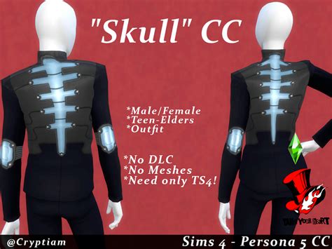 The Sims Resource Ts4 Persona 5 Cc Skullryuji Outfit