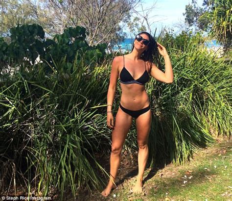 stephanie rice flaunts toned figure in skimpy bikini daily mail online