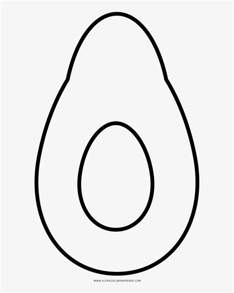 Avocado Coloring Page Line Art PNG Image Transparent PNG Free