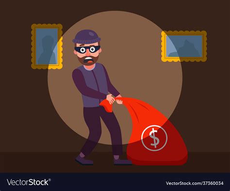 robber was caught red handed guards royalty free vector