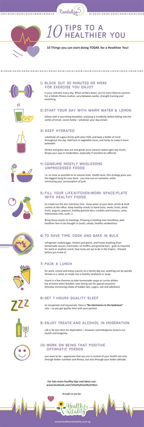10 Tips To A Healthier You Infographic