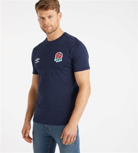 Umbro Mens Navy Adult England Rugby Logo Tee Umbro Rugby T Shirts