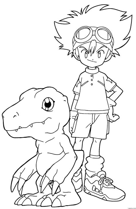 Digimon Agumon Coloring Page Turkau