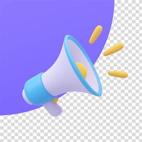 Premium Psd 3d Megaphone Announcement Product Promotion Alert