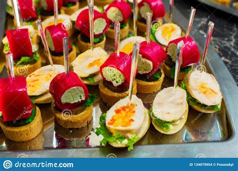 Check out our cold snacks selection for the very best in unique or custom, handmade pieces from our снеки shops. Cold Appetizers On The Buffet Table Stock Photo - Image of appetizer, luxury: 134079954