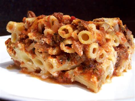 baked ziti with thick rich meat sauce recipe
