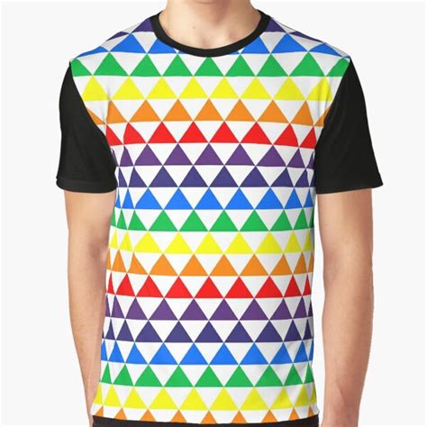 Rainbow Geometric Triangles T Shirt By Pugmom4 Redbubble