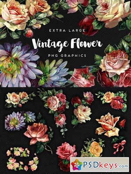 Large Vintage Flower Graphics No 1 637648 Free Download Photoshop