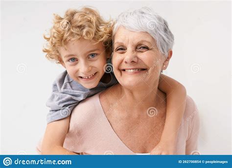 I Love My Gran Portrait Of A Grandmother Giving Her Grandson A