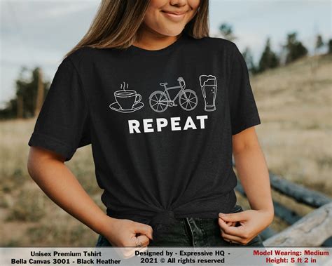 Coffee Ride Beer Repeat Tshirt Gift For Cyclist Cycling Etsy