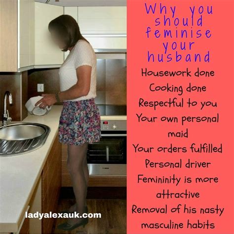 Lady Alexa S Feminised Husband Alice Working In The Kitchen Flr Feminized Husband Sissy