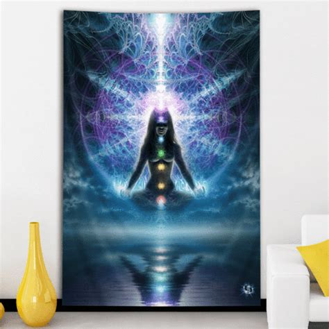 Lotus Ascending Trippy Tapestry Tapestry Wall Hanging Tapestries