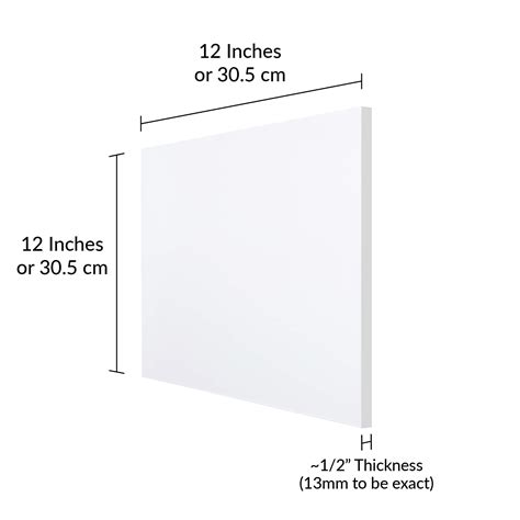 Simbalux Acrylic Sheet Clear Cast Plexiglass 12 X 12 Square Panel 12