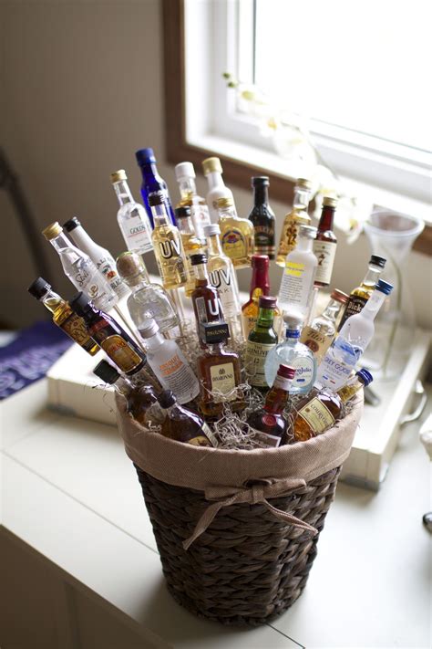 Guys are always difficult to buy gifts for. Mitch's Man Bouquet - 30 different kinds of liquor for the ...