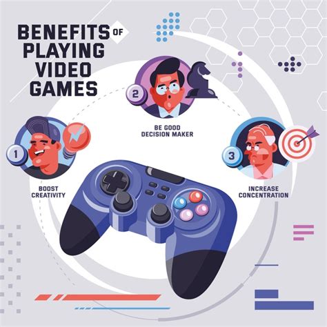 Beneficios De Jugar Videojuegos Vector Gratis