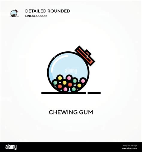 Chewing Gum Vector Icon Modern Vector Illustration Concepts Easy To
