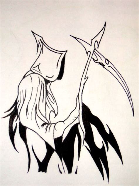 Sometimes a grim reaper tattoo is more symbolic of life and how little time we each have to live before it is our time to die. Tribal Grim Reaper Tattoo Designs - ClipArt Best