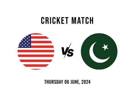 United states VS Pakistan, Cricket Match concept with creative