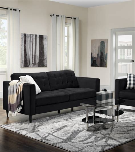 Anthena Loveseat Charcoal Living Room Without Sofa Mid Century