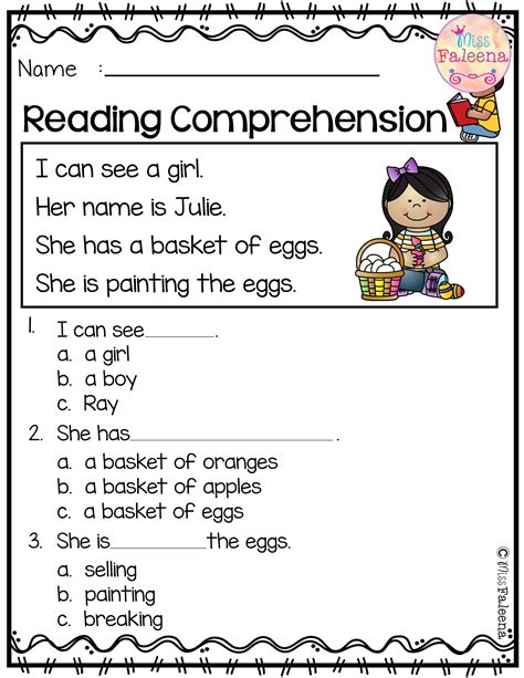 Reading Comprehension Activities For Pre K Dorothy James Reading