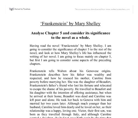 Frankenstein Mary Shelley Chapter 1 Summary - Frankenstein chapter 5 essay gcse - dissertationsynonym.x.fc2.com