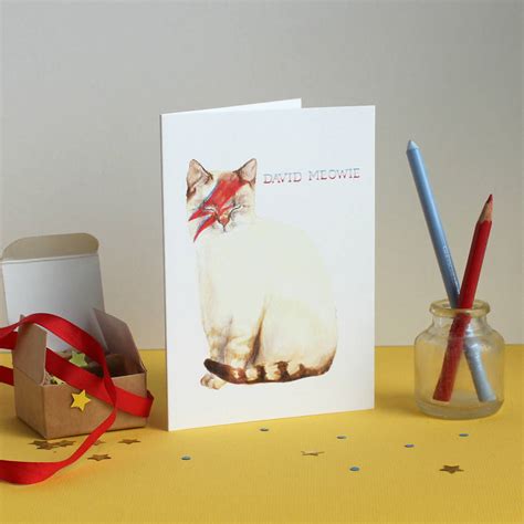 Check spelling or type a new query. 'david Meowie' Card By Mister Peebles | notonthehighstreet.com